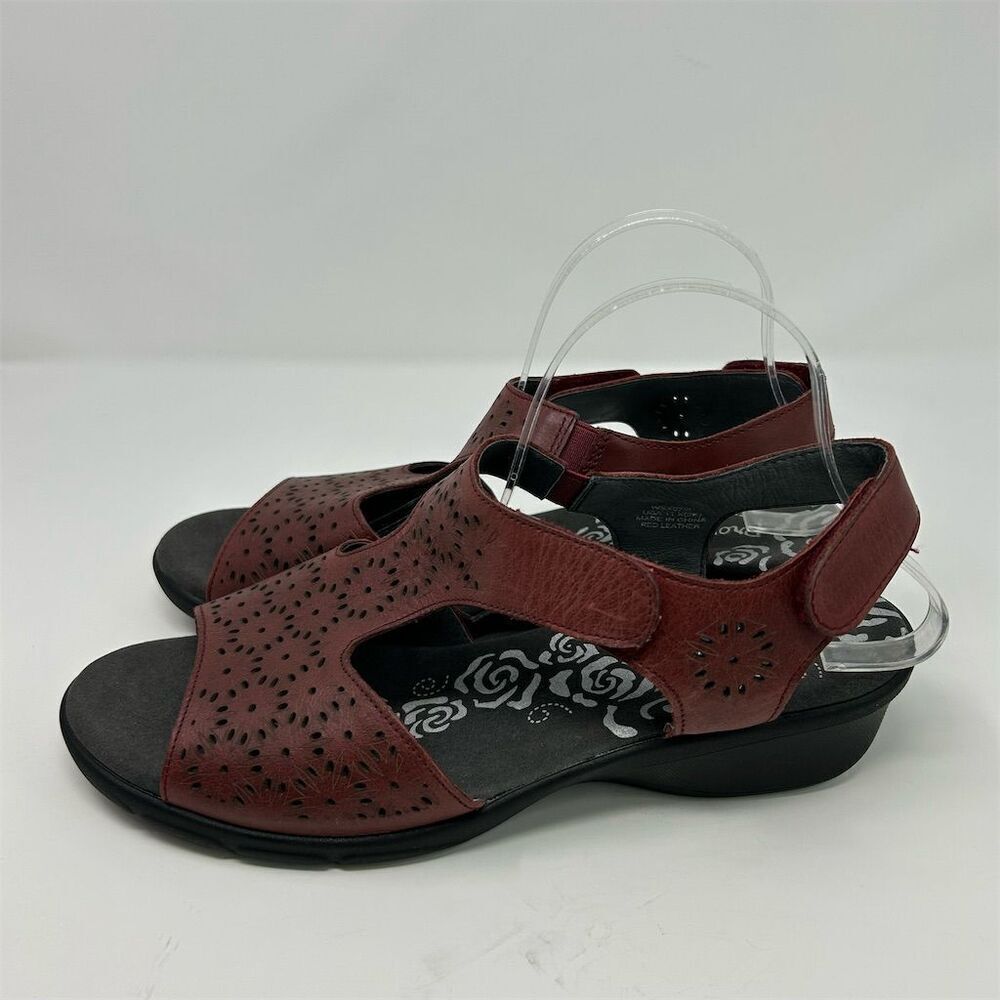 Propet Winnie Red Slingback Sandals Size 11 X2E (Extra Wide) Casual Comfort - Picture 6 of 13